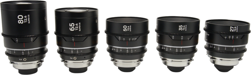 Laowa Nanomorph&nbsp;S35 Prime&nbsp;5-Lens&nbsp;Bundle &nbsp;(27+35+50+65+80mm) Silver - Arri PL/Canon EF