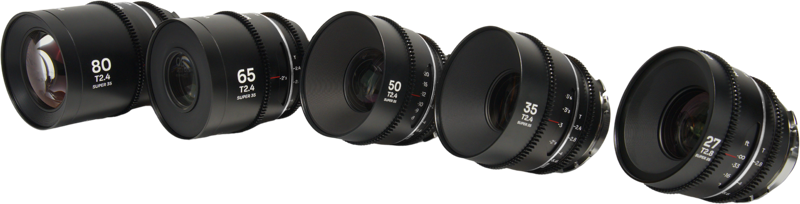 Laowa Nanomorph&nbsp;S35 Prime&nbsp;5-Lens&nbsp;Bundle &nbsp;(27+35+50+65+80mm) Silver - Arri PL/Canon EF - 3