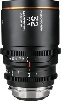 Laowa Nanomorph LF 32mm T2.9 1.5X (Amber) - Arri PL/Canon EF
