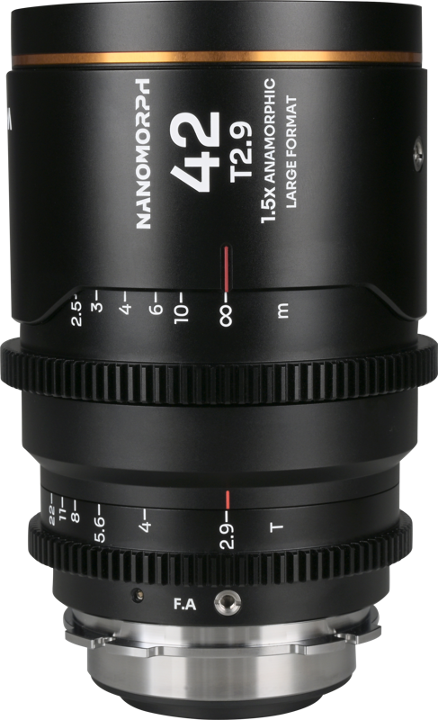 Laowa Nanomorph LF 42mm T2.9 1.5X (Amber) - Arri PL/Canon EF