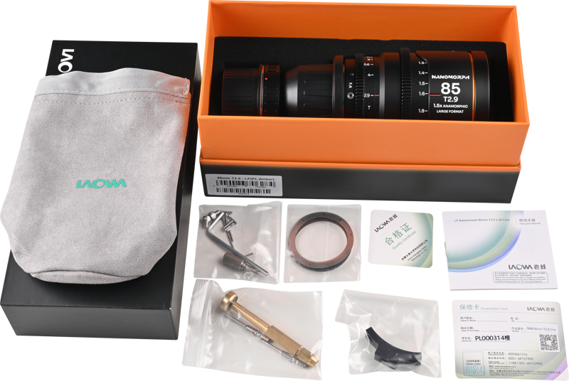 Laowa Nanomorph LF 85mm T2.9 1.5X (Amber) - Arri PL/Canon EF - 5