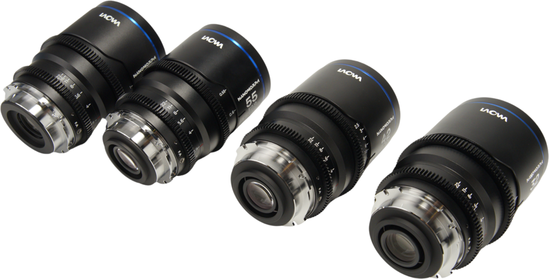 Laowa Nanomorph&nbsp;LF Prime&nbsp;4-Lens&nbsp;Bundle &nbsp;(32+42+55+85mm) Blue - Arri PL/ Canon EF - 4
