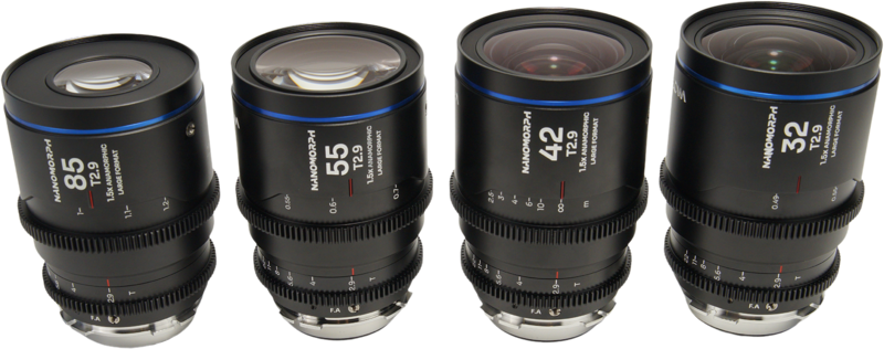 Laowa Nanomorph&nbsp;LF Prime&nbsp;4-Lens&nbsp;Bundle &nbsp;(32+42+55+85mm) Blue - Arri PL/ Canon EF - 2