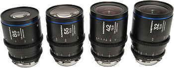 Laowa Nanomorph&nbsp;LF Prime&nbsp;4-Lens&nbsp;Bundle &nbsp;(32+42+55+85mm) Blue - Arri PL/ Canon EF