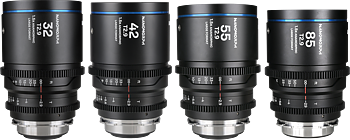 Laowa Nanomorph&nbsp;LF Prime&nbsp;4-Lens&nbsp;Bundle &nbsp;(32+42+55+85mm) Blue - Arri PL/ Canon EF