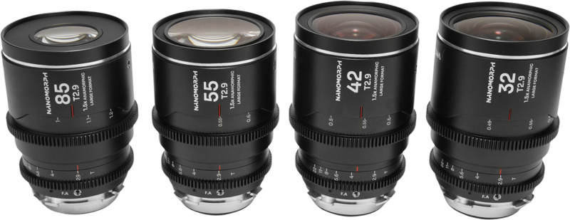 Laowa Nanomorph&nbsp;LF Prime&nbsp;4-Lens&nbsp;Bundle &nbsp;(32+42+55+85mm) Silver - Arri PL/ Canon EF - 2
