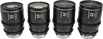 Laowa Nanomorph&nbsp;LF Prime&nbsp;4-Lens&nbsp;Bundle &nbsp;(32+42+55+85mm) Silver - Arri PL/ Canon EF
