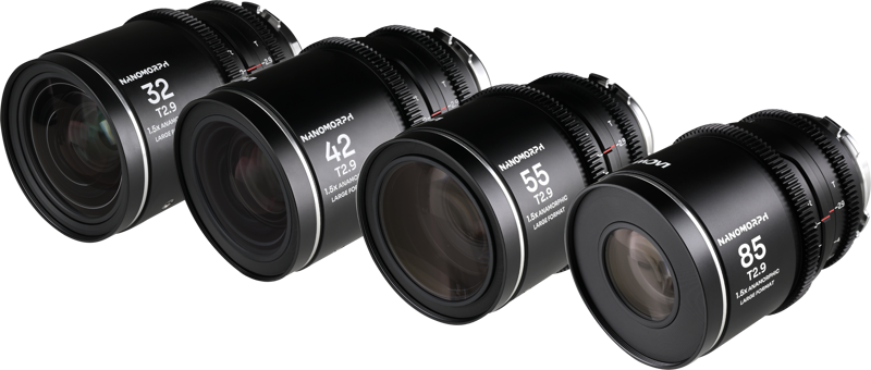 Laowa Nanomorph&nbsp;LF Prime&nbsp;4-Lens&nbsp;Bundle &nbsp;(32+42+55+85mm) Silver - Arri PL/ Canon EF - 3