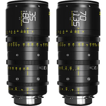 DZOFilm Catta Ace 35-80 & 70-135mm T2.9 Cine Zoom Lins Kit  PL/EF Svart