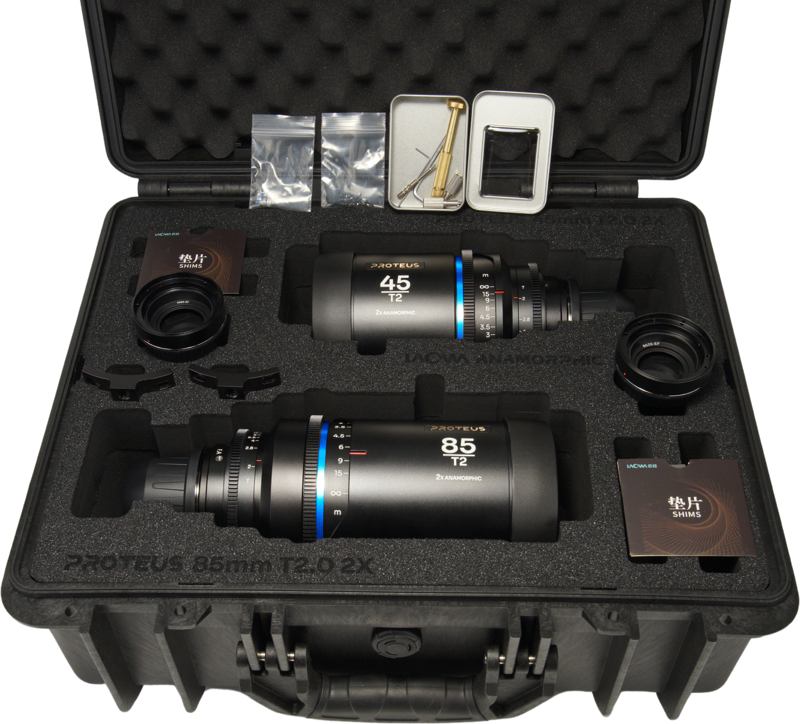 Laowa Proteus 2X Anamorphic 2-Lens Bundle Set B (45mm, 85mm) - Blue - Arri PL/Canon EF - 4