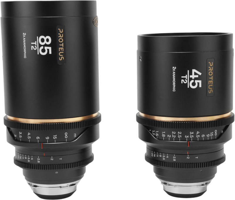 Laowa Proteus 2X Anamorphic 2-Lens Bundle Set B (45mm, 85mm) - Amber - Arri PL/Canon EF