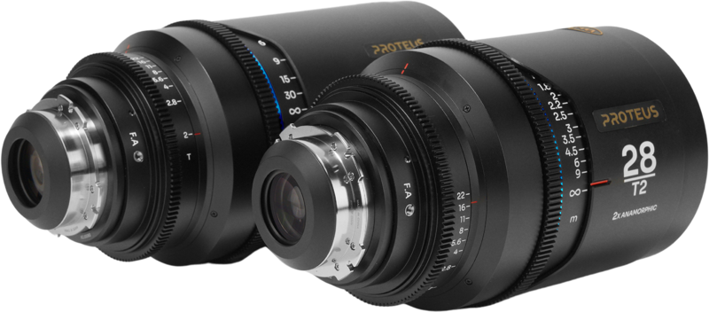 Laowa Proteus 2X Anamorphic 2-Lens Bundle Set C (28mm, 100mm) - Blue - Arri PL/Canon EF - 4