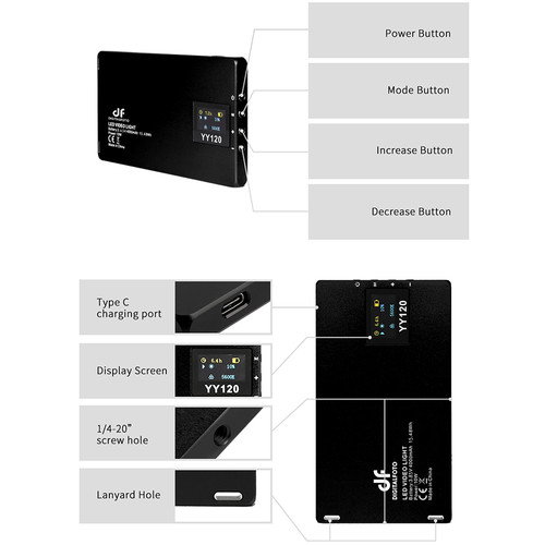 Digitalphoto Led yy120 Video Light Bicolor PowerBank - 4
