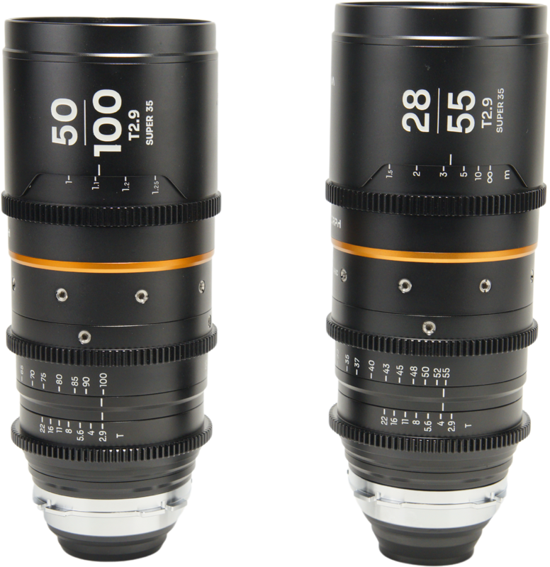 Laowa Nanomorph S35 Zoom 2-Lens&nbsp;Bundle &nbsp;(28-55mm, 50-100mm) (Amber) - Arri PL