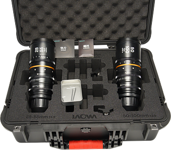 Laowa Nanomorph S35 Zoom 2-Lens&nbsp;Bundle &nbsp;(28-55mm, 50-100mm) (Amber) - Arri PL