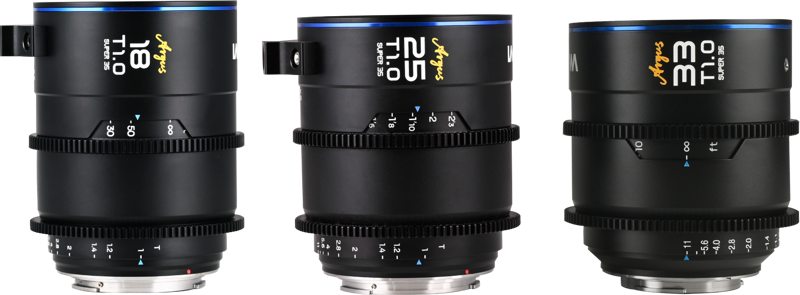 Laowa Argus S35 Cine 3-Lens Bundle (18mm,25mm,33mm) - Canon RF