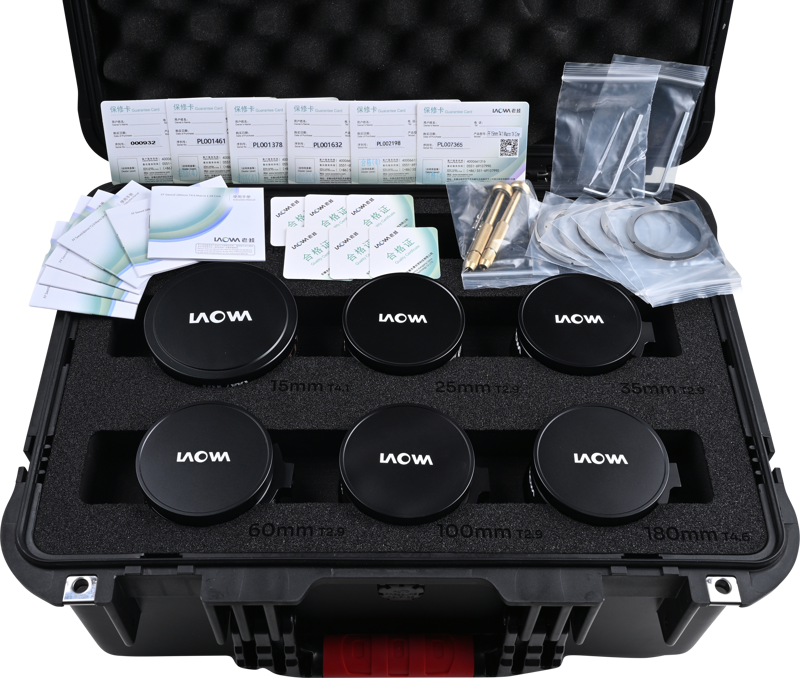 Laowa Sword Cine 6-Lens Bundle (15mm, 25mm, 35mm, 60mm, 100mm, 180mm) - Arri PL - 5