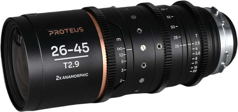 Laowa Proteus Zoom 2X Anamorphic 26-45mm T2.9 - Amber -  Arri PL/Canon EF - 3