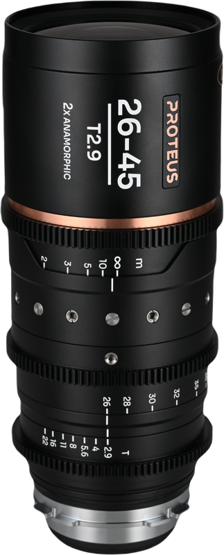 Laowa Proteus Zoom 2X Anamorphic 26-45mm T2.9 - Amber -  Arri PL/Canon EF - 2