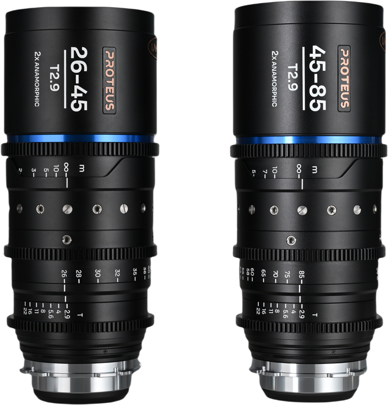 Laowa Proteus Zoom 2X Anamorphic 2-Lens Bundle (26-45mm, 45-85mm) - Amber - Arri PL/Canon EF