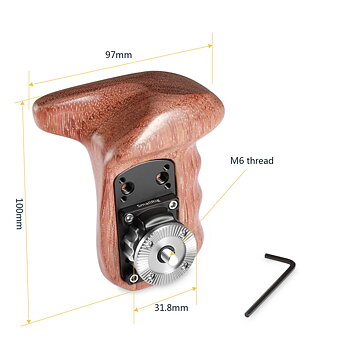 SmallRig Left Side Wooden Grip with Arri Rosette 1891