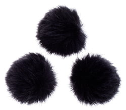 MINIFUR-LAV Artificial Fur Wind Shield  3-pack For  Lavalier