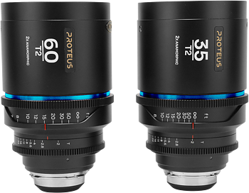 Laowa Proteus 2xAnamorphic 2-Lens Bundle Set A (35mm, 60mm) - Blue - Arri PL/Canon EF (feet)