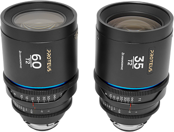 Laowa Proteus 2xAnamorphic 2-Lens Bundle Set A (35mm, 60mm) - Blue - Arri PL/Canon EF (feet)