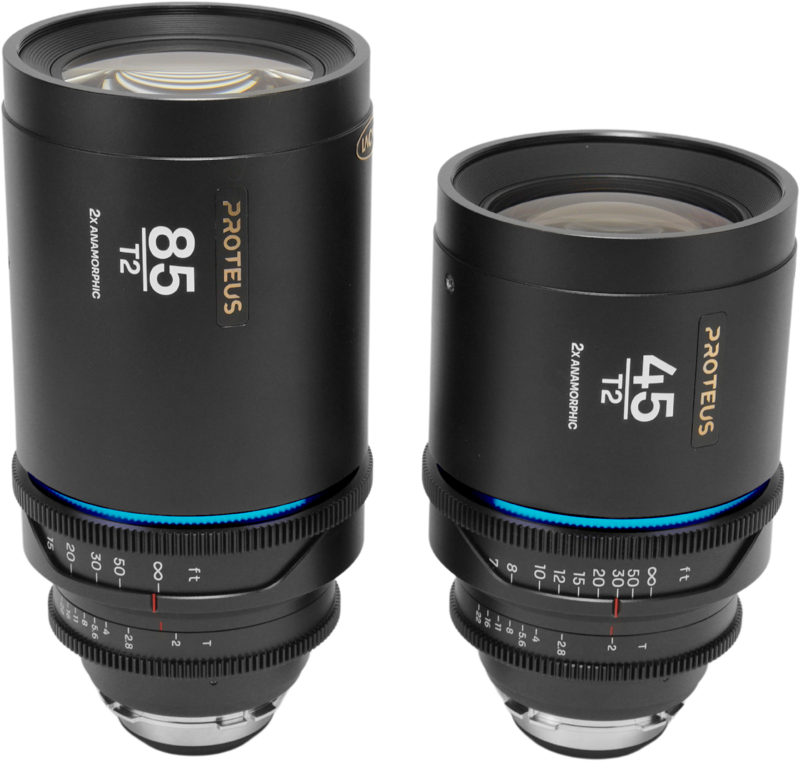 Laowa Proteus 2xAnamorphic 2-Lens Bundle Set B (45mm, 85mm) - Blue - Arri PL/Canon EF (feet) - 2