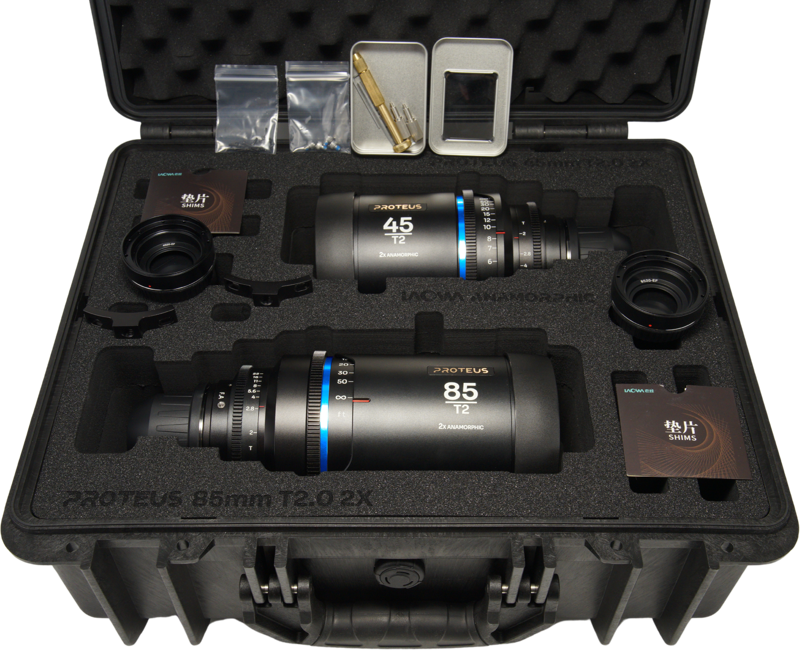 Laowa Proteus 2xAnamorphic 2-Lens Bundle Set B (45mm, 85mm) - Blue - Arri PL/Canon EF (feet) - 5