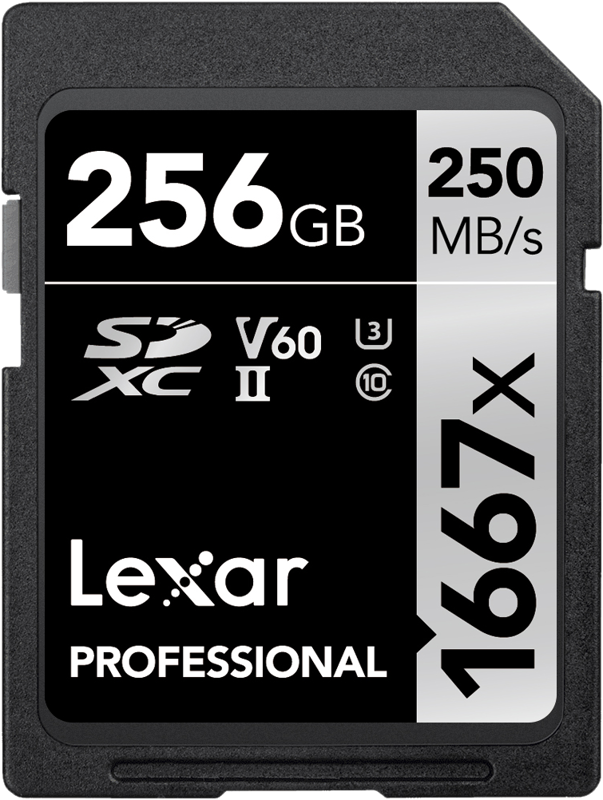 Lexar SDXC Pro 1667X UHS-II U3 R250/W120 (V60) 256G - 2