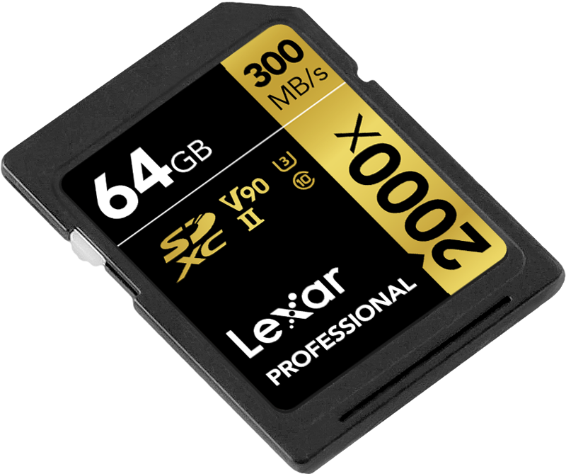 Lexar SDXC Pro 2000X UHS-II U3 R300/W260 (V90) 64GB – för filmskapare - 3