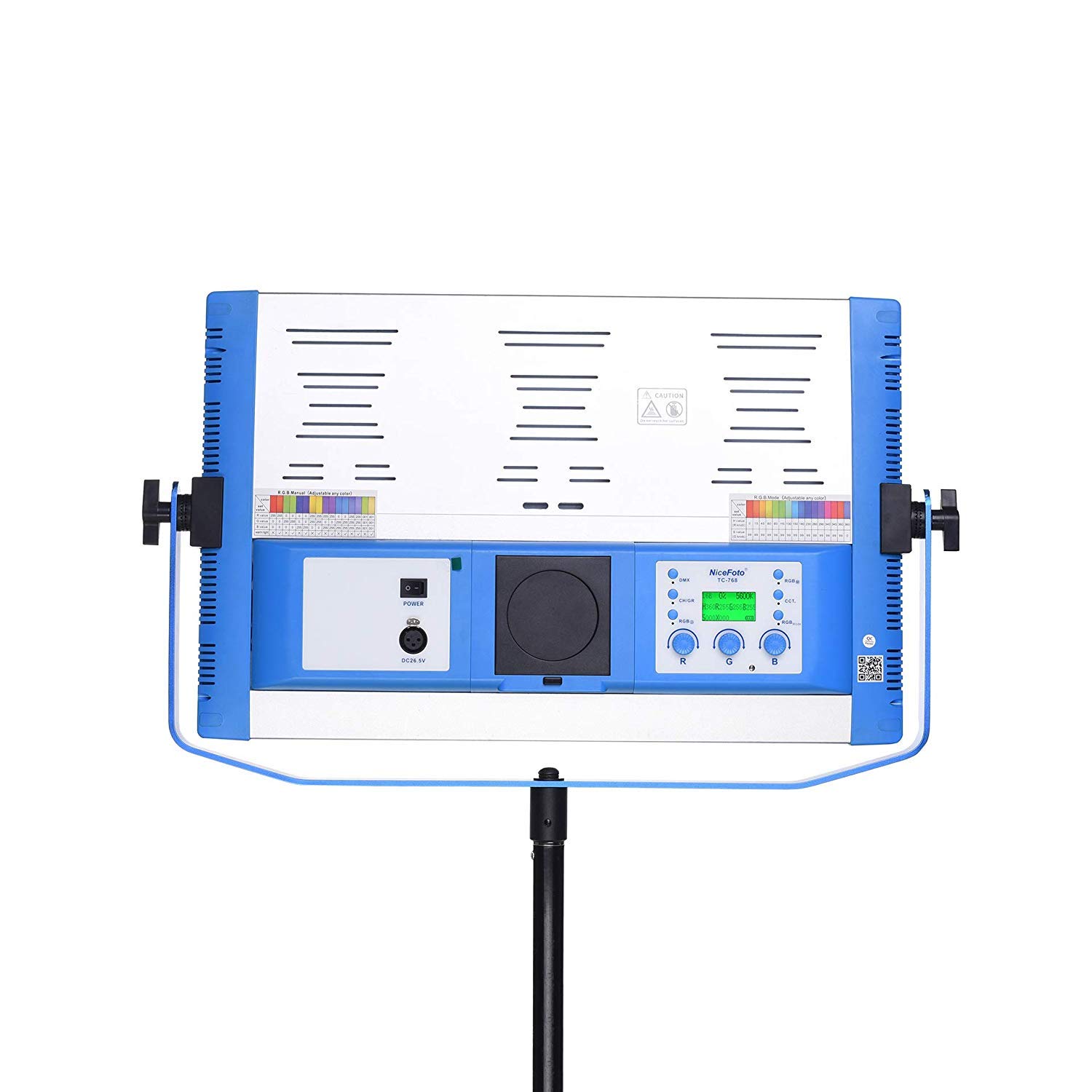 NiceFoto TC-768  RGB Led Panel Videolight 160W - 6