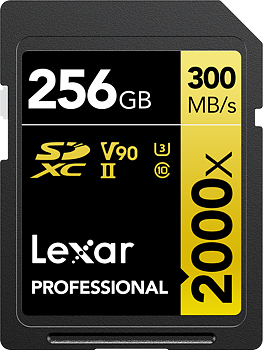 Lexar SDXC Pro 2000X UHS-II U3 R300/W260 (V90) 256GB