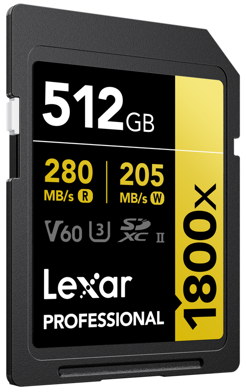 Lexar SDXC Pro 1800x U3 UHS-II R280/W210 (V60) 512GB - 8