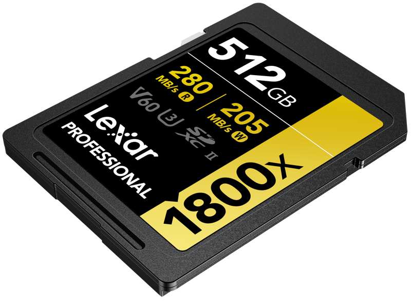 Lexar SDXC Pro 1800x U3 UHS-II R280/W210 (V60) 512GB - 9