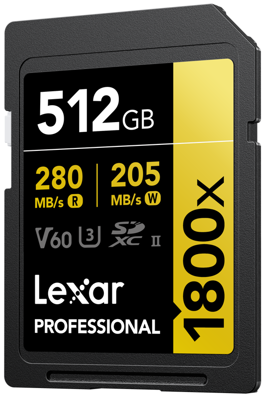 Lexar SDXC Pro 1800x U3 UHS-II R280/W210 (V60) 512GB - 7