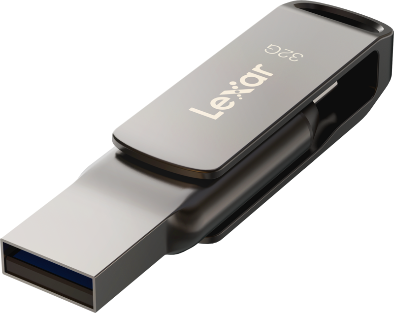 Lexar JumpDrive Dual Drive D400 Type-C/Type-C & Type-A, up to 100MB/s read (USB 3.1) 32GB - 9