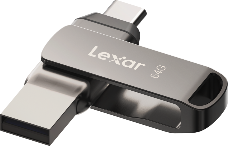 Lexar JumpDrive Dual Drive D400 Type-C/Type-C & Type-A, up to 130MB/s read (USB 3.1) 64GB - 4