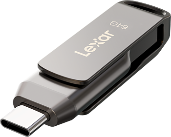 Lexar JumpDrive Dual Drive D400 Type-C/Type-C & Type-A, up to 130MB/s read (USB 3.1) 64GB