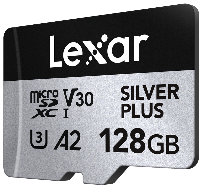 Lexar microSDXC Silver Plus 1066x UHS-I/U3/A2/4K R205/W150 (V30) 128GB – för filmskapare - 2