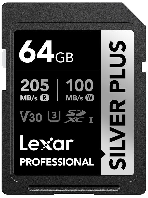 Lexar SDXC Professional SILVER Plus 1066x UHS-I/U3/A2/4K R205/W100 (V30) 64GB - 2