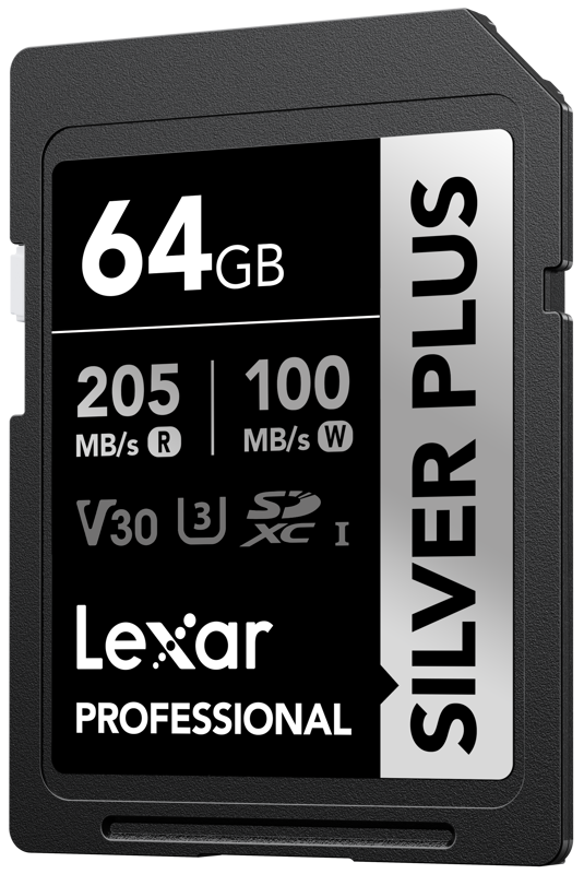 Lexar SDXC Professional SILVER Plus 1066x UHS-I/U3/A2/4K R205/W100 (V30) 64GB