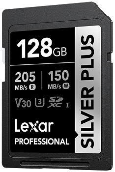 Lexar SDXC Professional SILVER Plus 1066x UHS-I/U3/A2/4K R205/W150 (V30) 128GB