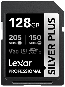 Lexar SDXC Professional SILVER Plus 1066x UHS-I/U3/A2/4K R205/W150 (V30) 128GB