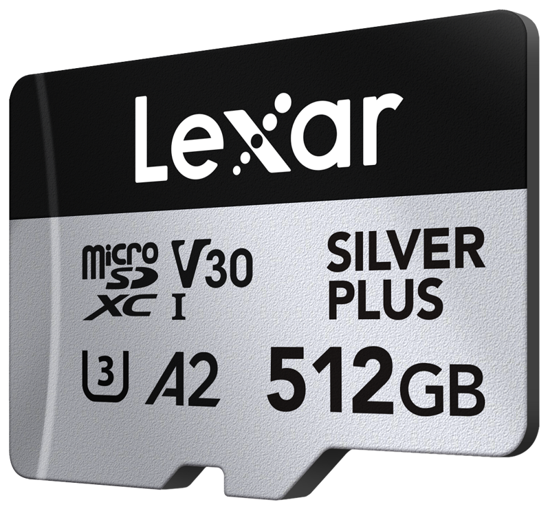 Lexar microSDXC Silver Plus 1066x UHS-I/U3/A2/4K R205/W150 (V30) 512GB – för filmskapare - 2
