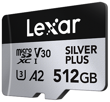 Lexar microSDXC Silver Plus 1066x UHS-I/U3/A2/4K R205/W150 (V30) 512GB