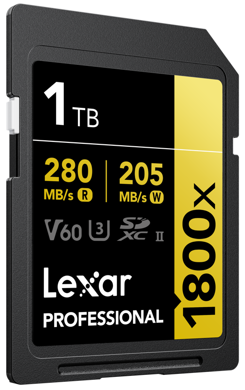 Lexar SDXC Pro 1800x U3 UHS-II R280/W210 (V60) 1TB – för filmskapare - 3