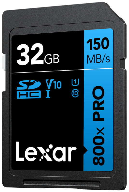 Lexar SDHC 800x Pro UHS-I cards, C10 (V10) U1, R150, 32GB - 2