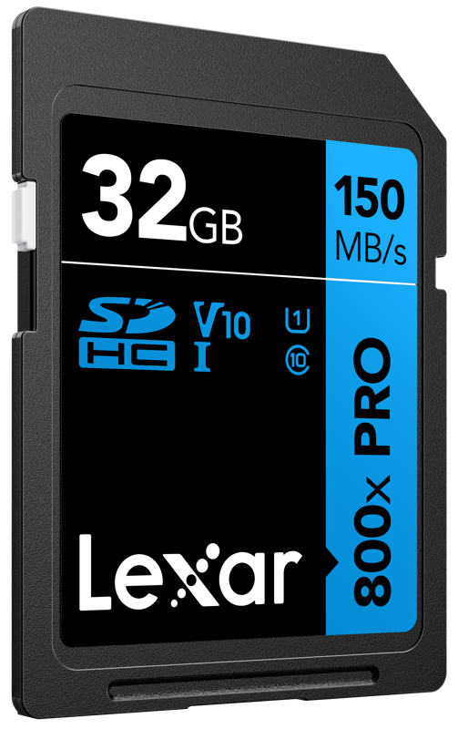Lexar SDHC 800x Pro UHS-I cards, C10 (V10) U1, R150, 32GB - 3